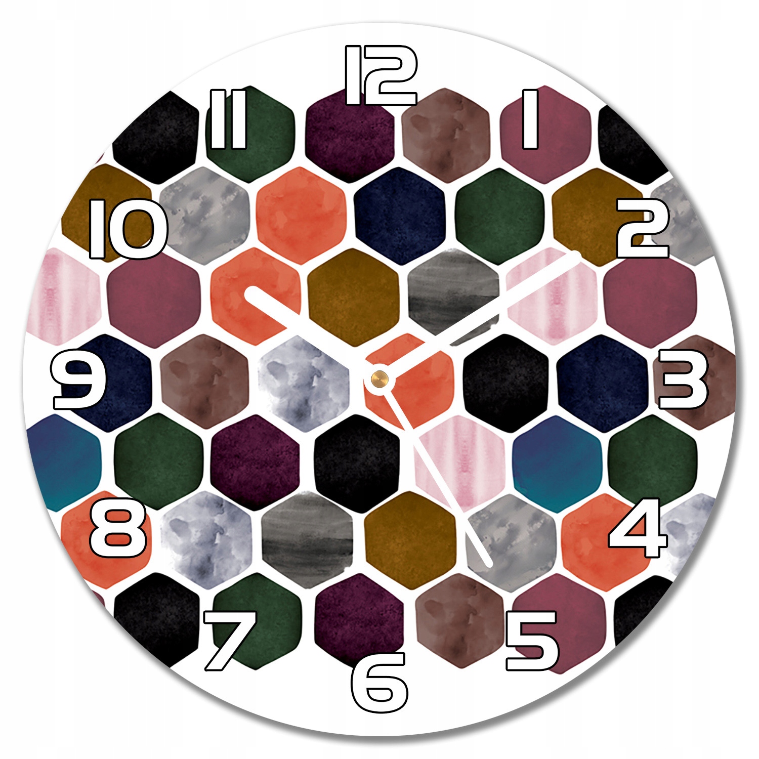 

Nowoczesny wiszący zegar Plaster miodu f30 cm