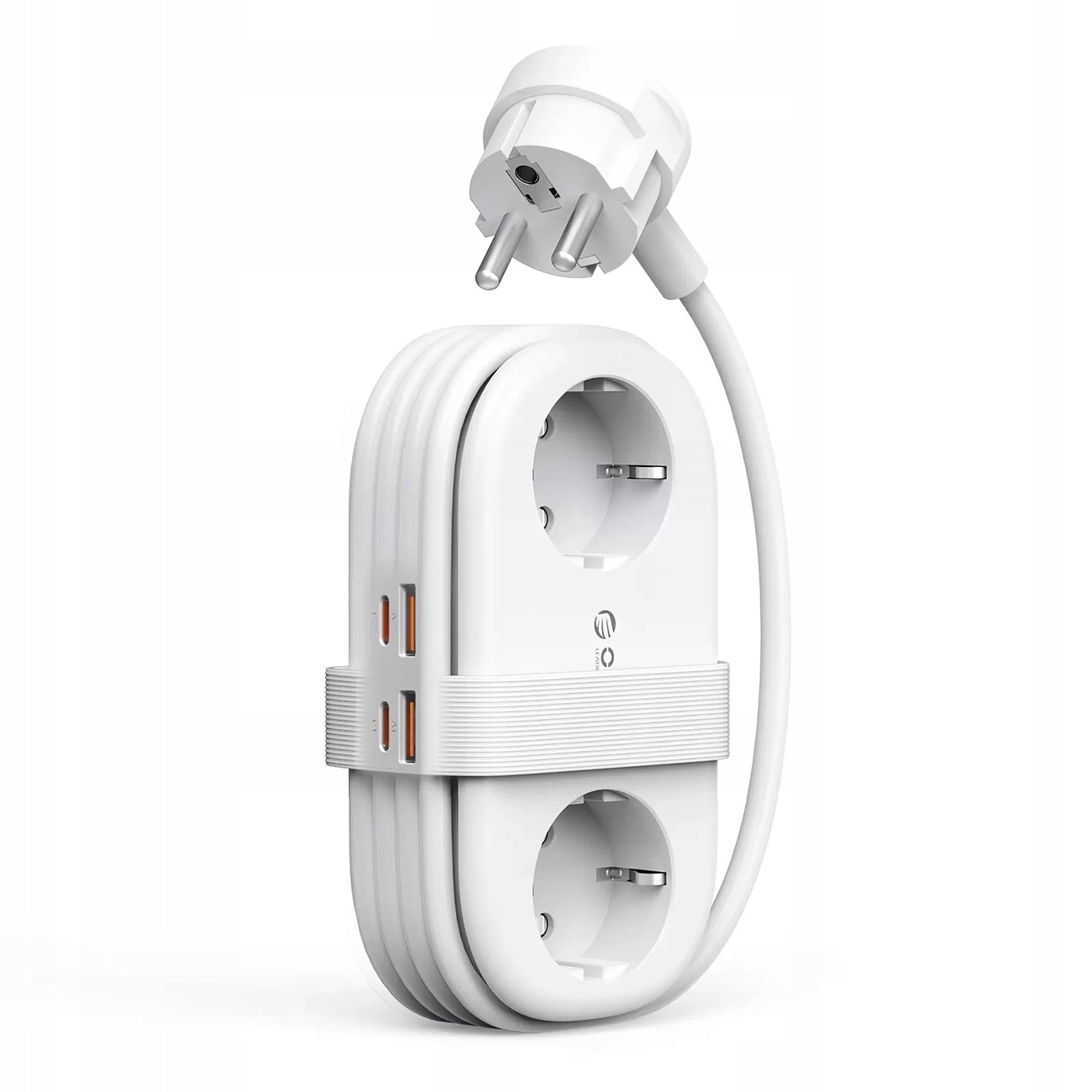 Zásuvková lišta Orico AP3 65W GaN 6v1, 2x zásuvka Ac 2x Usb-a 2x Usb-c – bílá