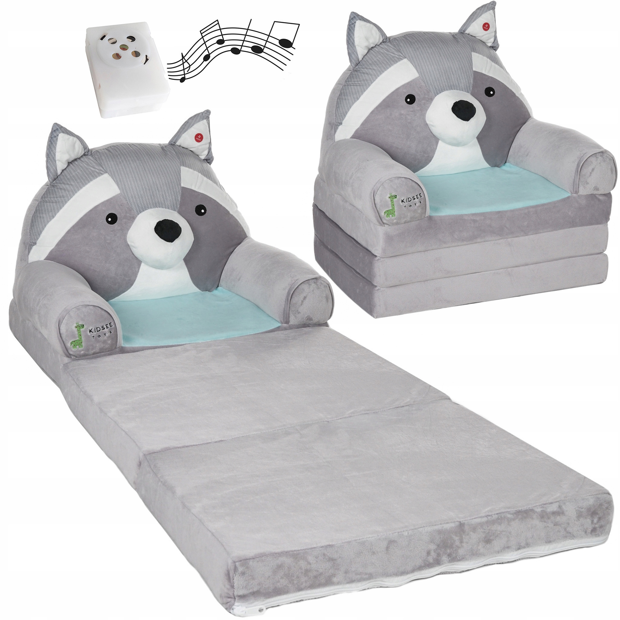 OGROMNY FOTEL ROZKŁADANY PLUSZOWY LEŻANKA ŁÓŻKO