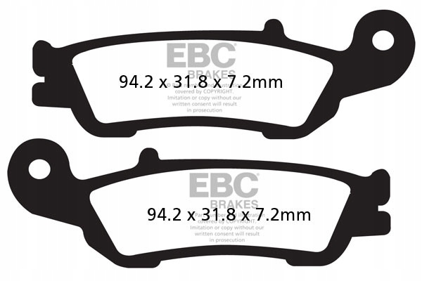 Brzdové doštičky Ebc MXS450 off-road výkonné (súprava na 1 kotúč)