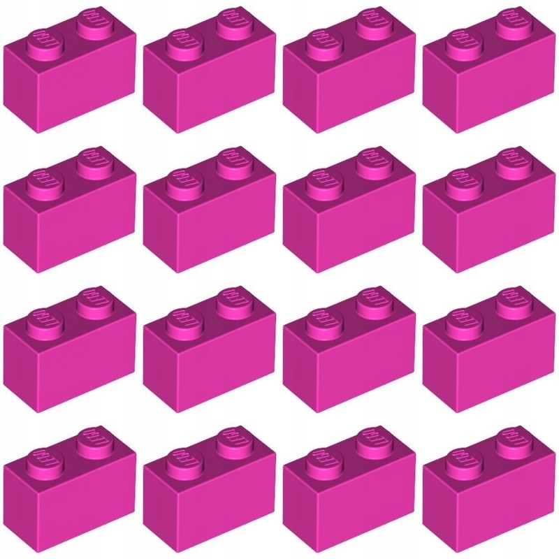 

Lego 3004 Klocek 1x2 różowy ci. Nowy (12g) 16 szt.