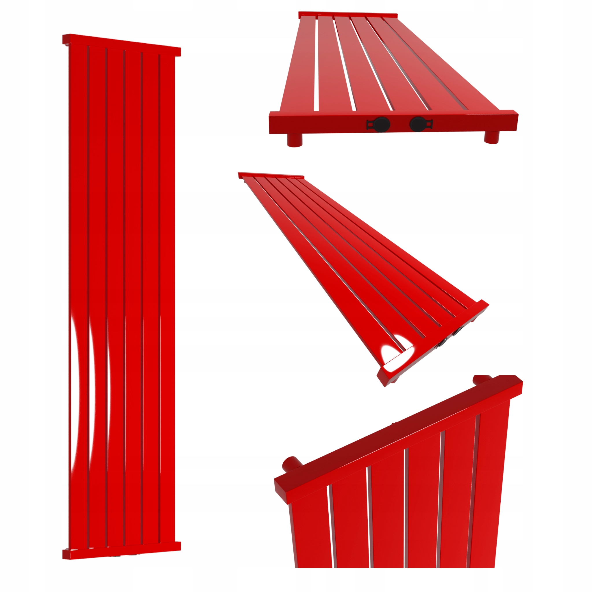 Dekorativní radiátor Lotus 100x45 Červený