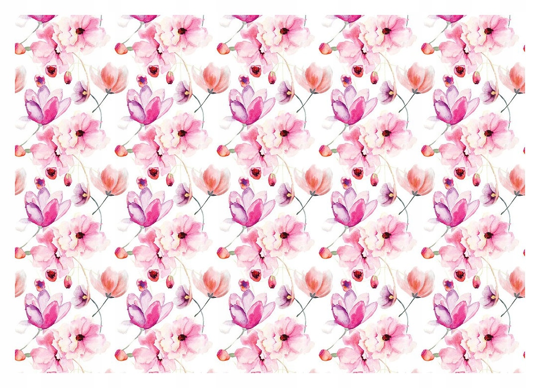 Fototapeta Akvarijní květy Růžovo-fialové do pokoje 208x146 lepidlo