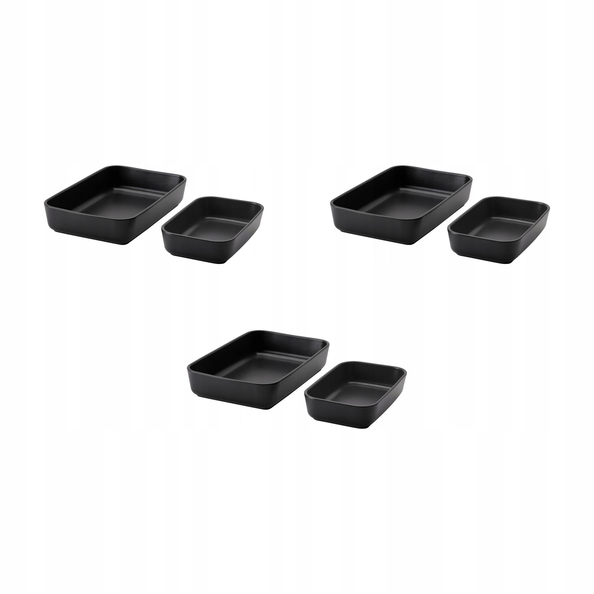 3 ks Žáruvzdorná nádoba 2 ks tmavě šedá Lyckad