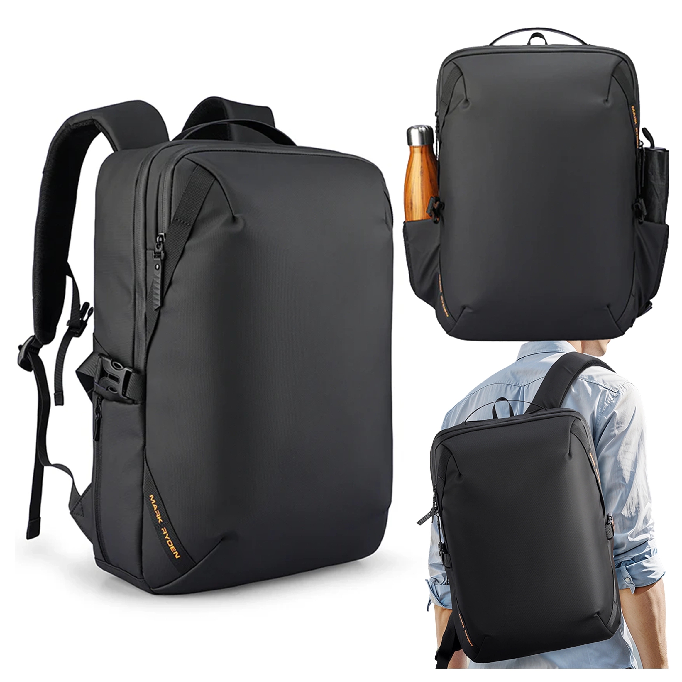 Batoh Mark Ryden na Notebook 15.6" městský mládežnický voděodolný, černý
