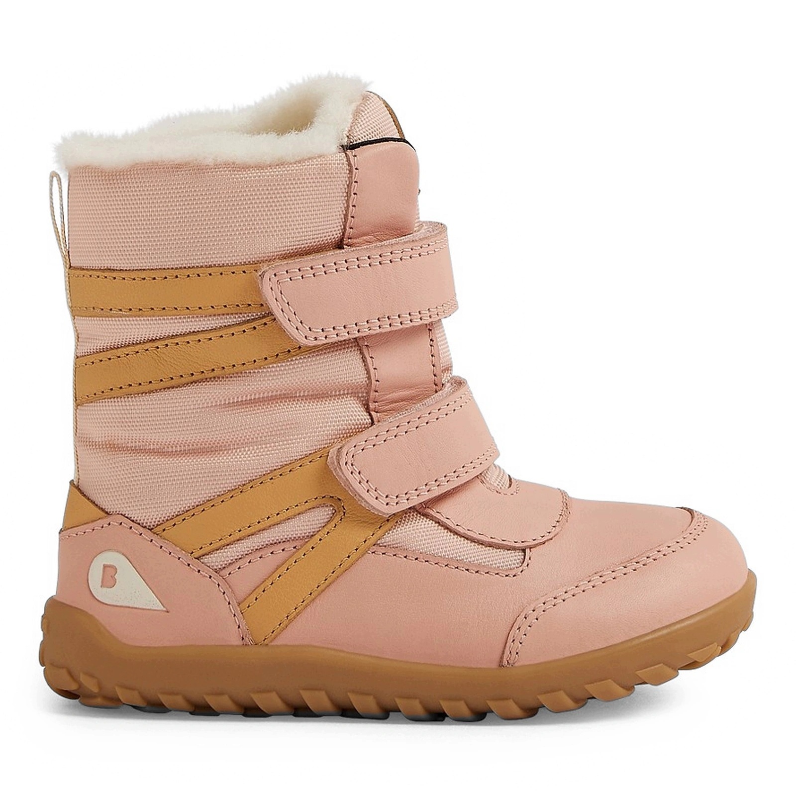 Buty barefoot zimowe skórzane dziewczęce Bobux Alpha Oro Cameo Rose 24