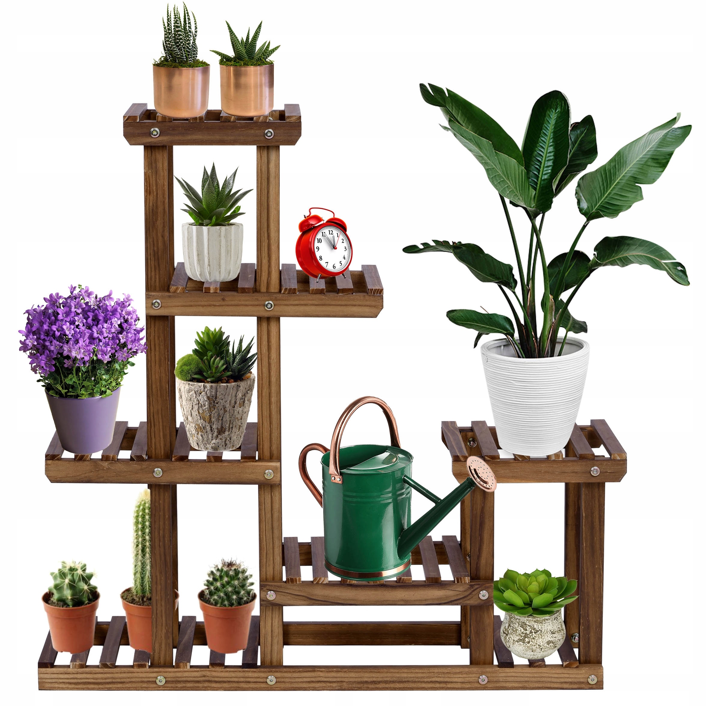 KWIETNIK DREWNIANY STOJĄCY DRABINKA REGAŁ STOJAK NA KWIATY DONICZKI ROŚLINY Marka eHokery