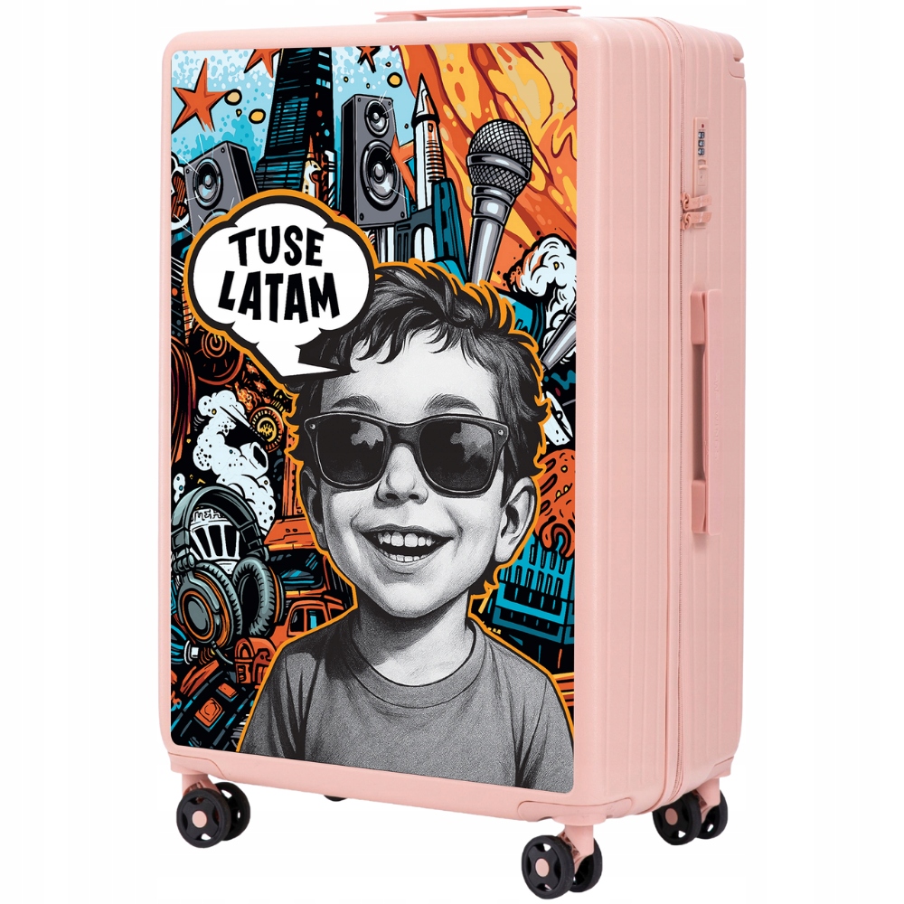 Kufr XXL Velký kufr na 4 kolečkách do letadla s Abs kódovým zámkem Wings