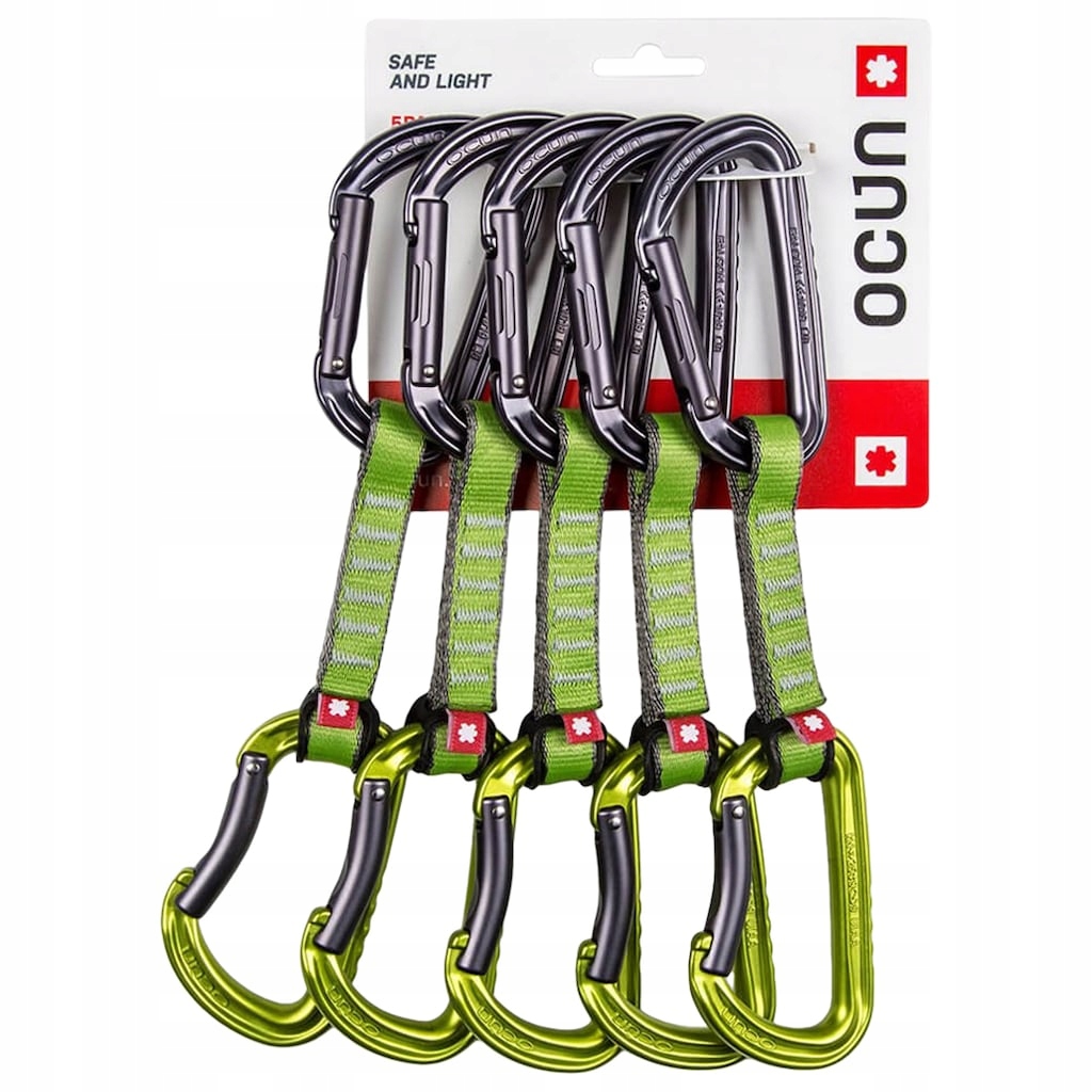 Sada horolezeckých expresek Ocun Falcon Qd Green 5 ks