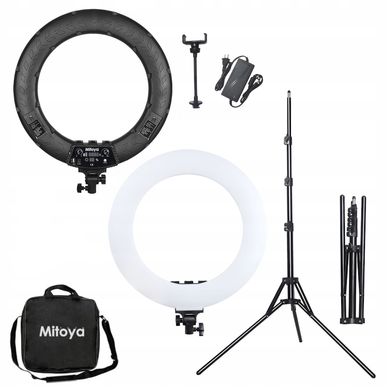 Mitoya Led Ring RL-480L 60W Statyw 185 cm-Zdjęcie-0