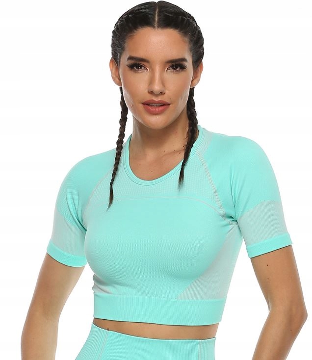 ZESTAW SPORTOWY TOP LEGGINSY BEZSZWOWE Z9601 S Marka inna