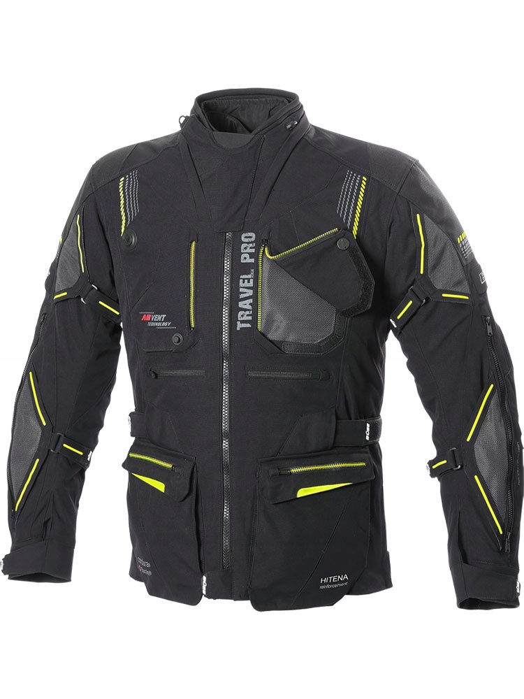 Kurtka motocyklowa tekstylna Büse Travel Pro czarno-szara rozmiar 28