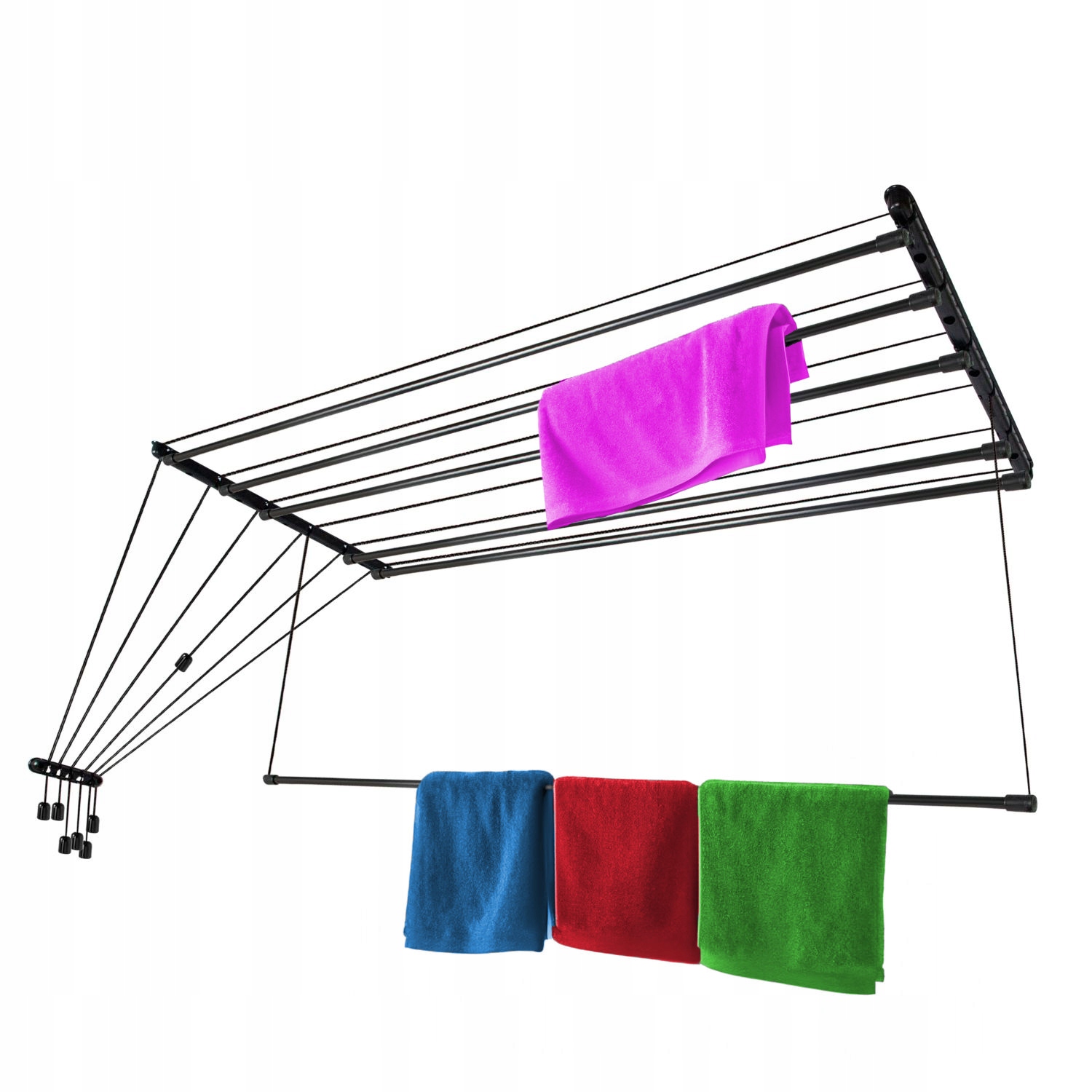 Sušák Na Prádlo 180 cm 6 Stropních Tyčí Na Oblečení Koupelnové Spodní Prádlo
