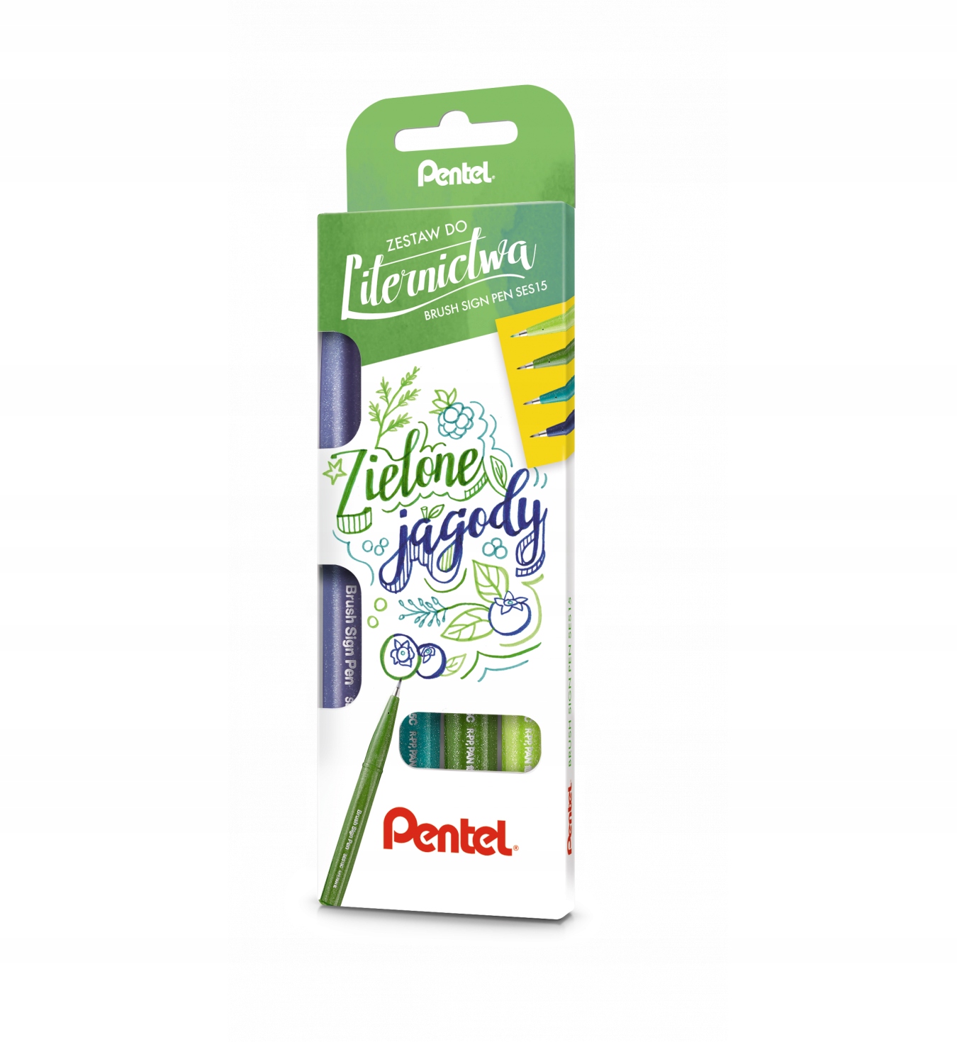 

Zestaw pisaków do kaligrafii Pentel Zielone jagody