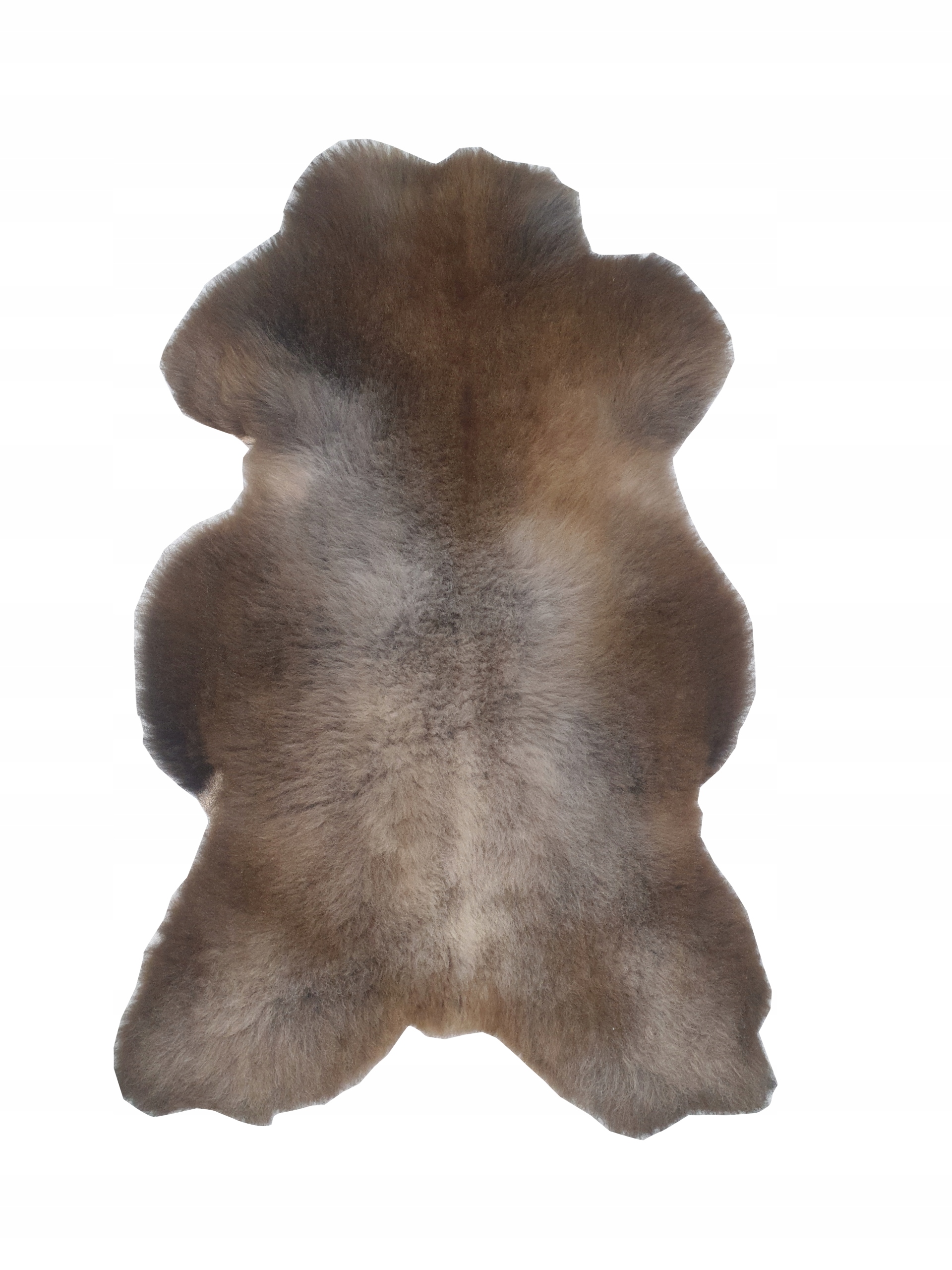 Ovčia koža Unikátna Prírodná Hnedobiela