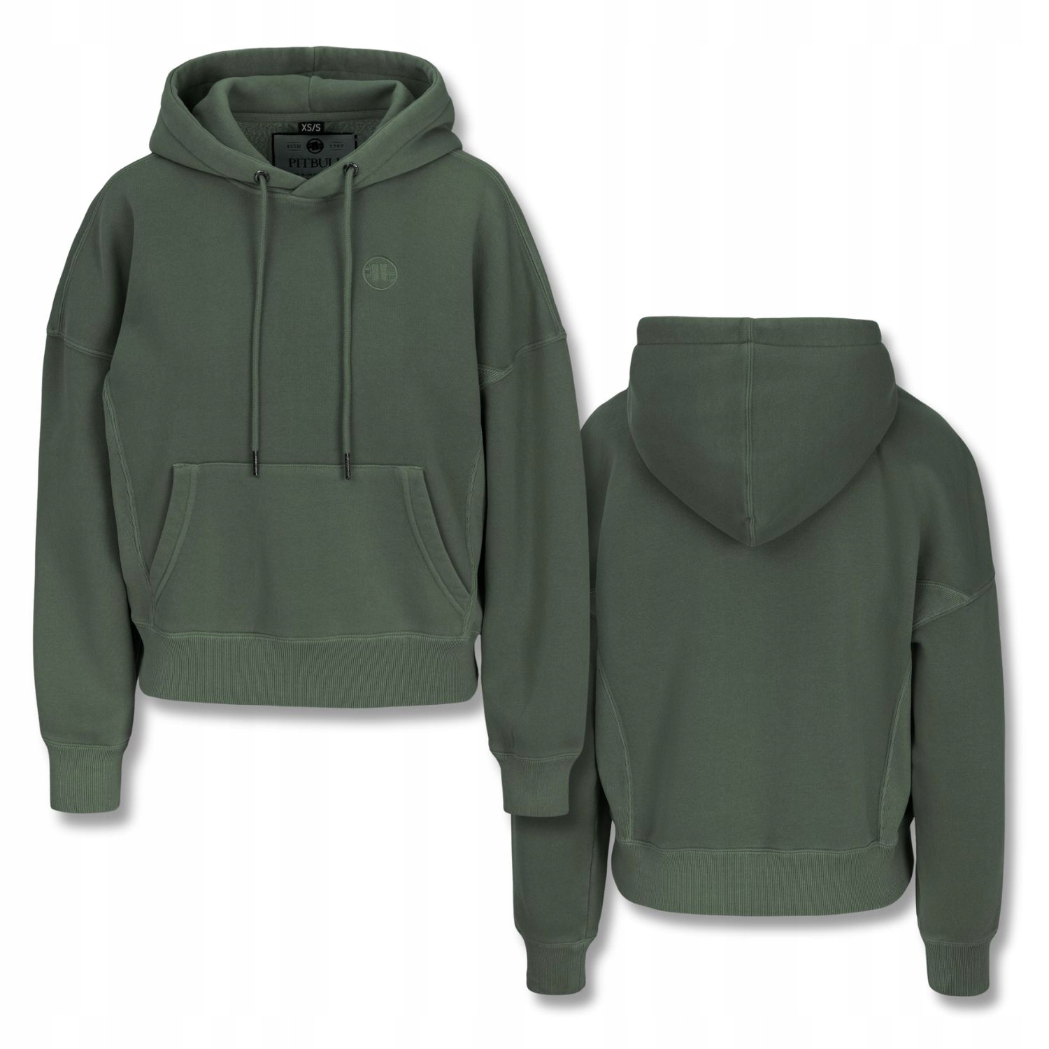 Dámská Mikina s kapucí Oversize Pitbull Klokanka Washed Manzanita Pohodlná