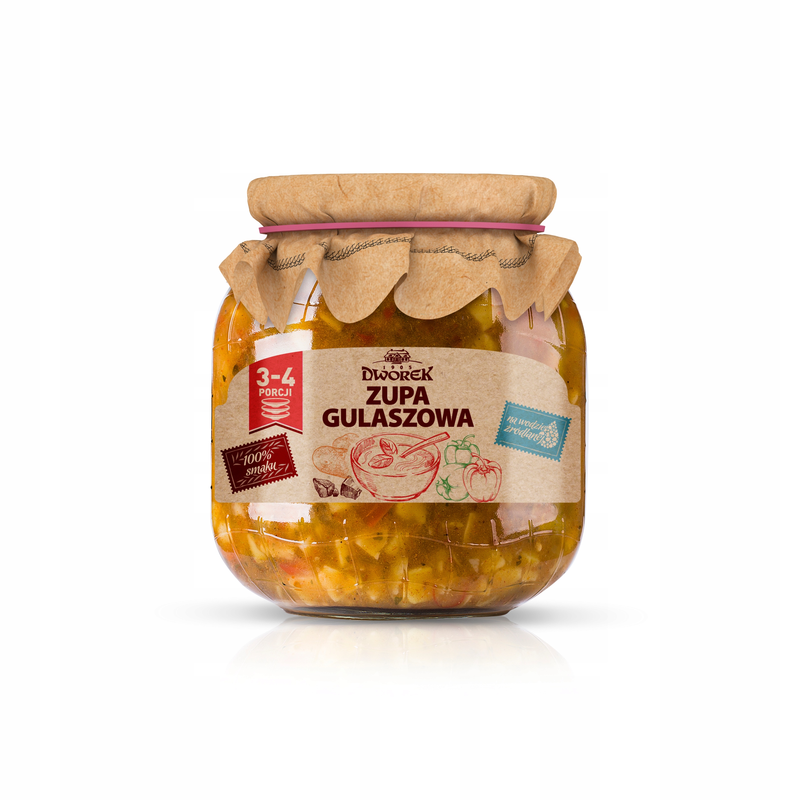 Levně 4x Dworek Lahodná domácí gulášová polévka na pramenité vodě 680 g