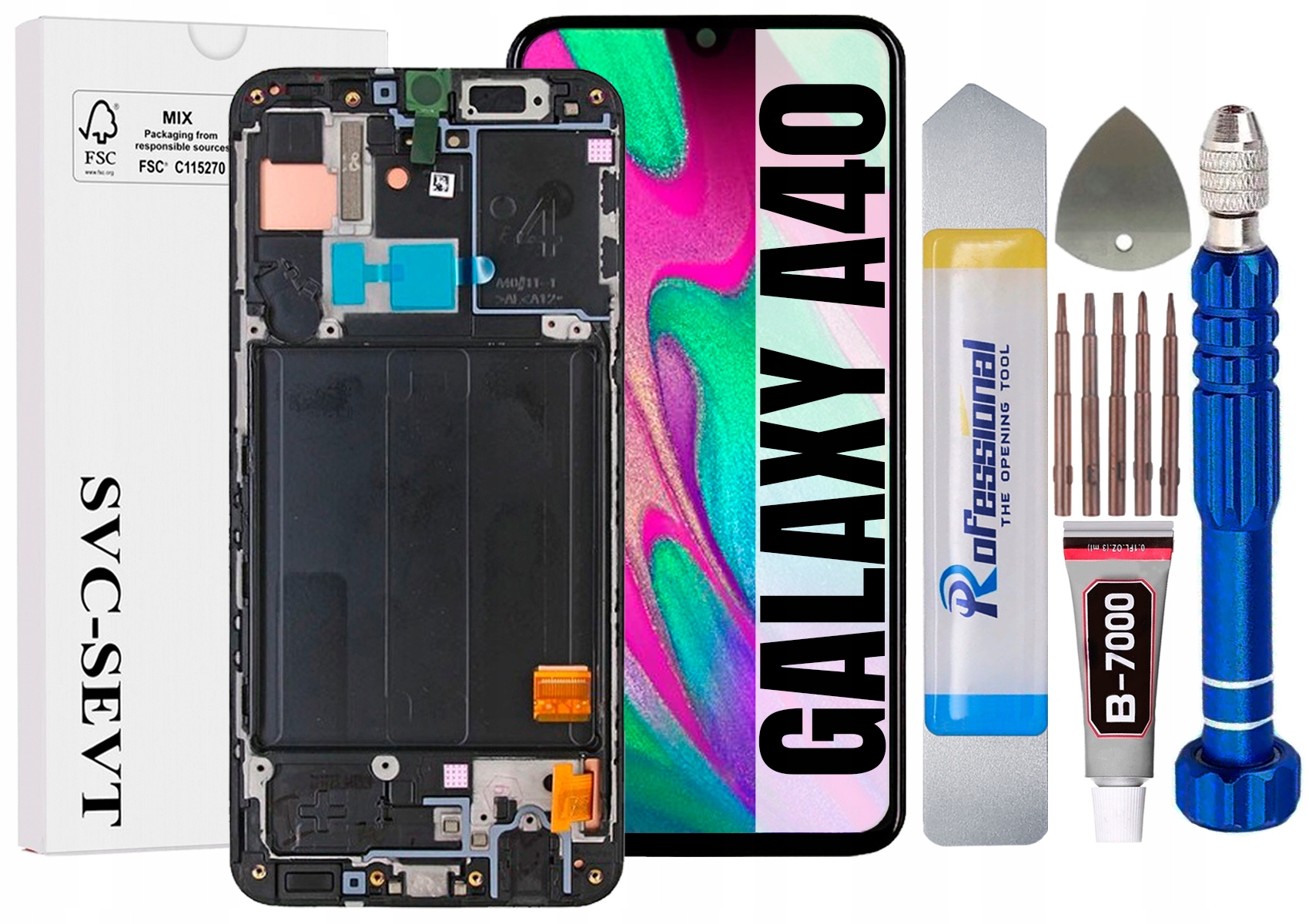 Displej Pro Samsung Galaxy A40 A405 Originální LCD Displej Rámeček
