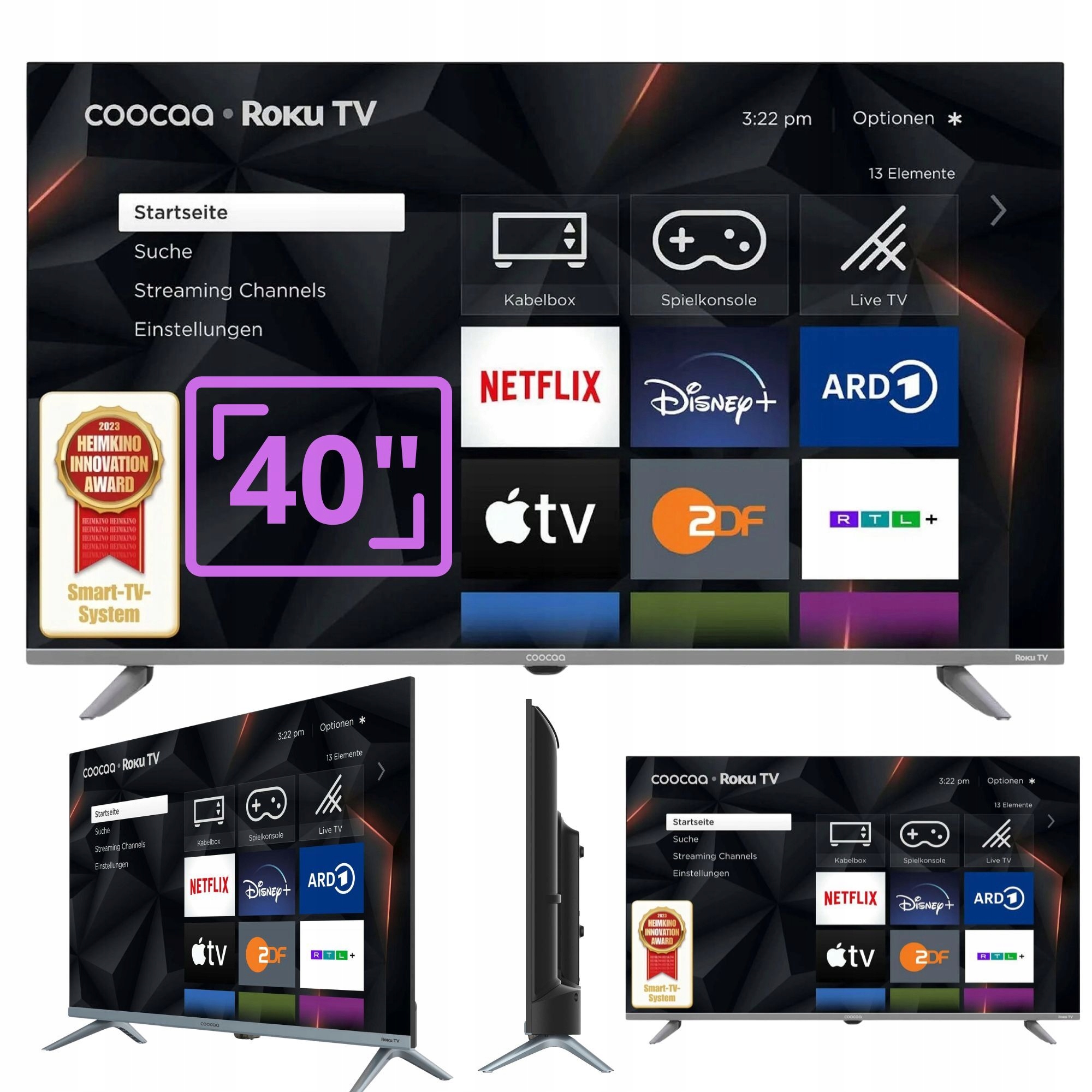 Smart Tv Telewizor 40 cali Led Coocaa 40R3GY Full Hd
