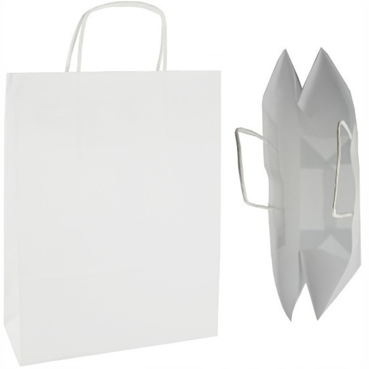 

Torebka papierowa Torby Eko biała 24x10x32cm 50szt