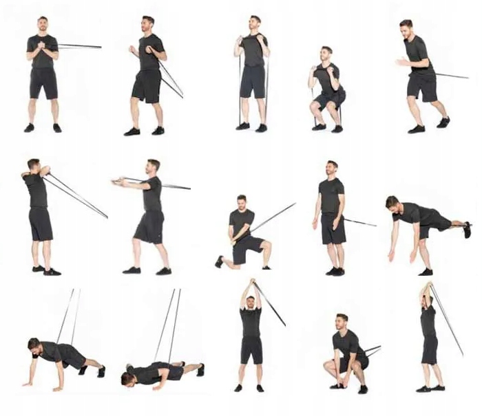 GUMA OPOROWA do Ćwiczeń POWER BAND Gumy Treningowe NIEBIESKA MOCNA 32-80kg Model XC23