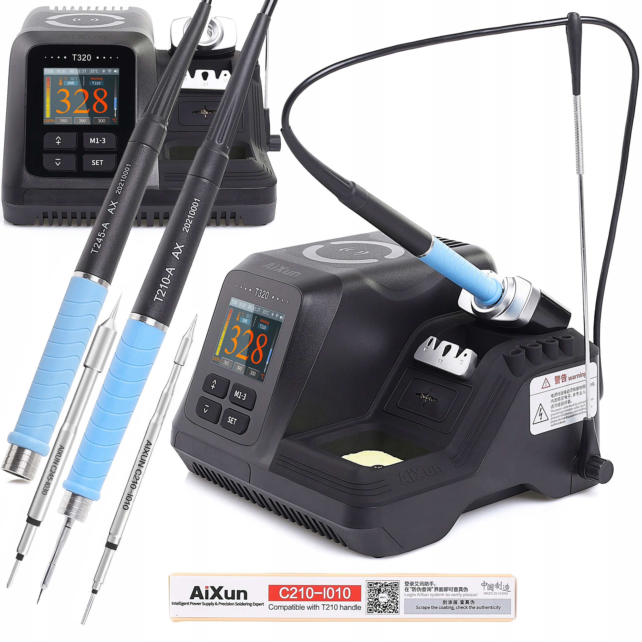 Přesná Pájecí Stanice Aixun T320 200W Hrotová Baňka C210 C245 Techrebal