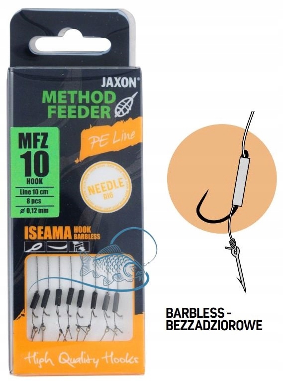 r.10 Haczyki z przyponem wiązane Method Feeder Iseama Bezzadziorowe Mfz