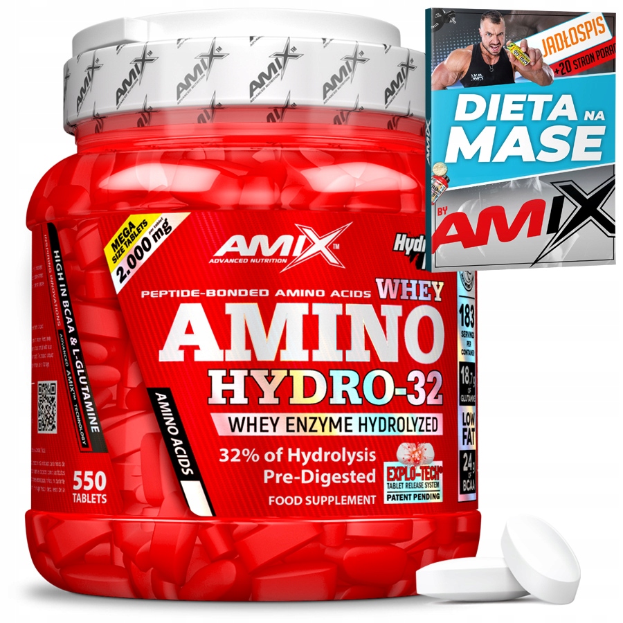 Hydrolyzované aminokyseliny 550 tablet 2000 mg Bcaa Eaa glutaminová syrovátka