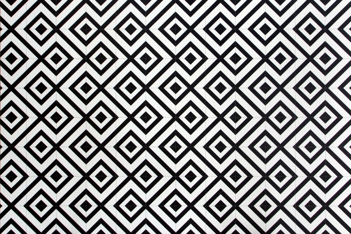 WYKŁADZINA PCV CZARNO BIAŁA szer. 2 m RETRO DO KUCHNI WIATROŁAPU ARTIFACT Marka IVC