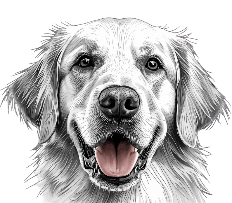 Pies Golden Retriever Naklejka A5 na samochód szybę elastyczna wodoodporna