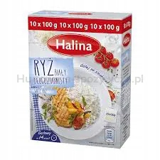 Levně Halina Rýže bílá dlouhozrnná 10 x 100 g