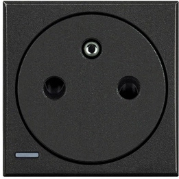 Axolute – Zásuvka 2P Z 16A Plochá Antracit (autozapínáky) Bticino HS4142AF