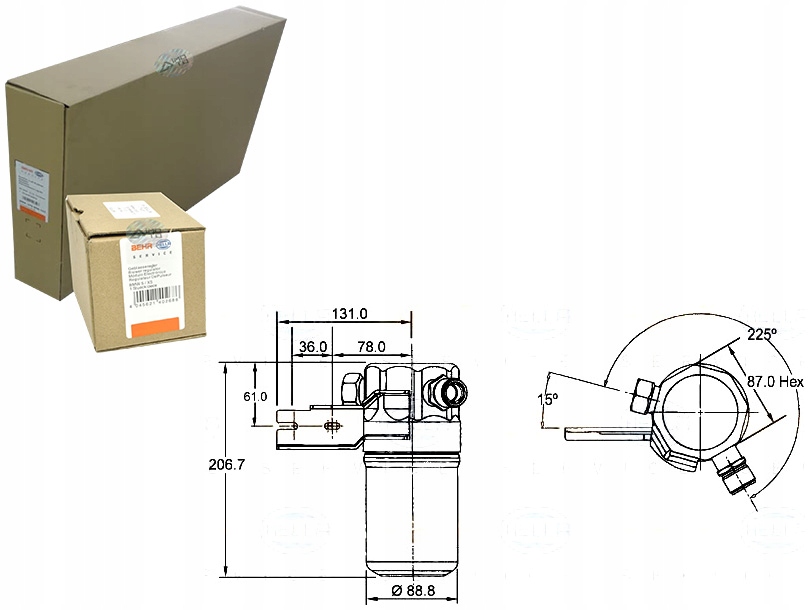 BRH8FT 351 - ОСУШУВАЧ ПОВІТРЯ [BEHR HELLA]