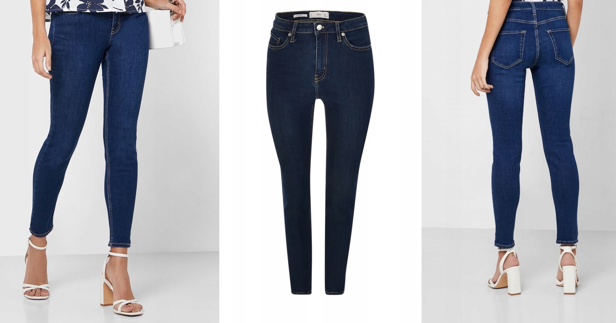 

Mango spodnie jeansy rurki Skinny Średni Stan 38