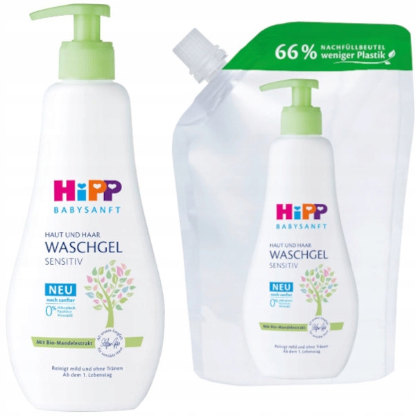 Hipp Babysanft Sensitiv Żel i Szampon do Mycia Niemowląt 400 ml — 3