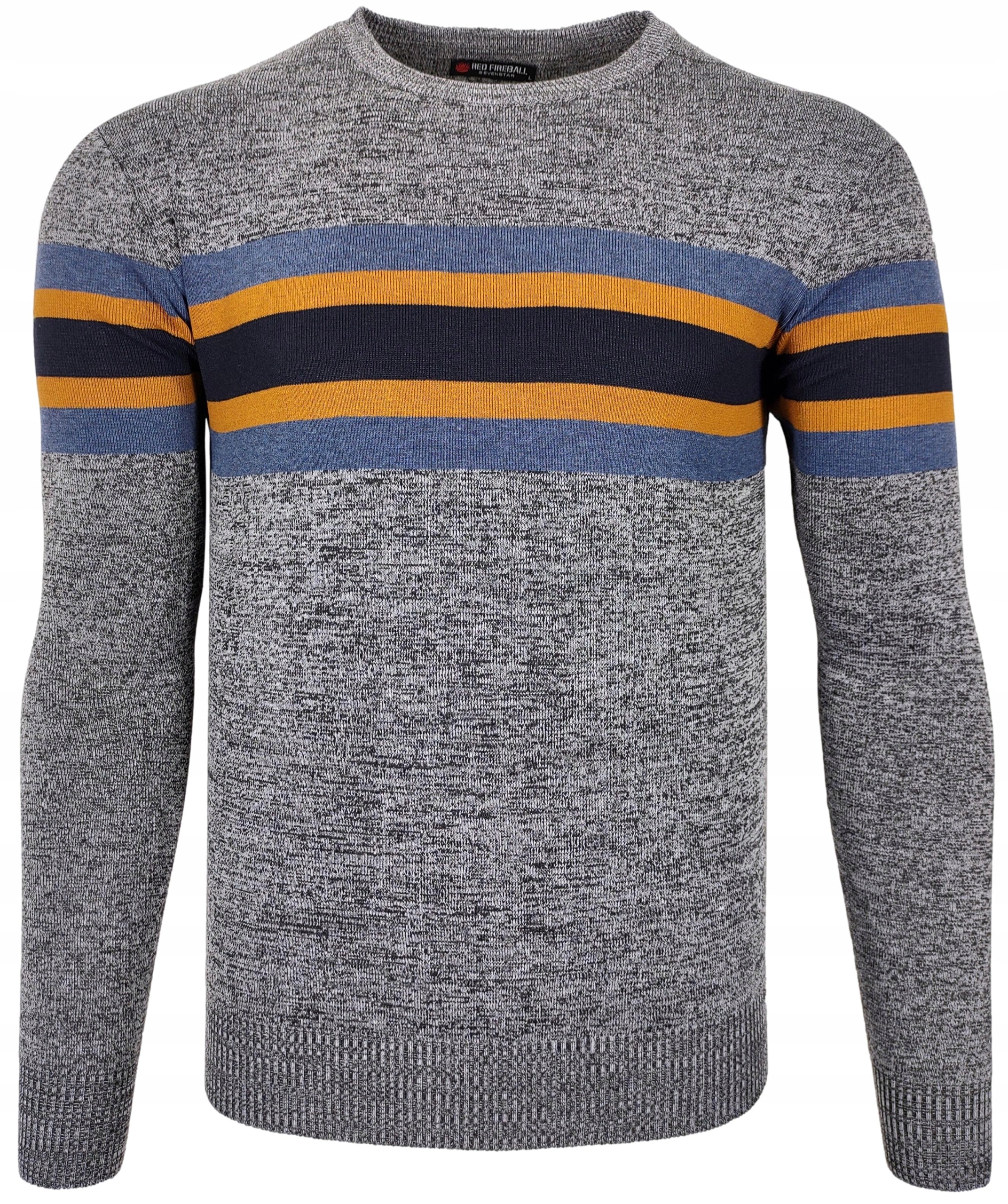 

Sweter męski klasyczny szary w paski O312 r. M