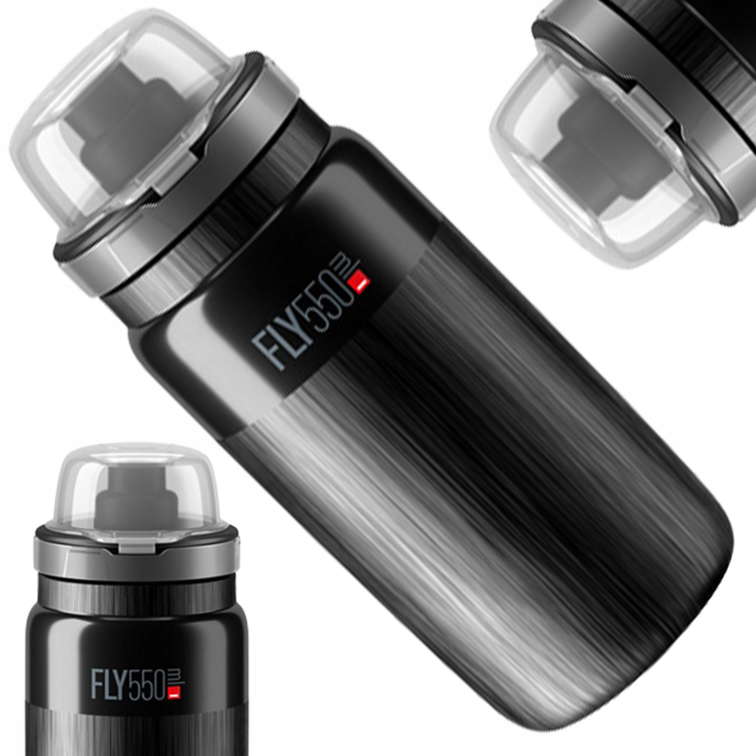 Bidon Rowerowy Elite Fly Tex Mtb z osłonką 550 ml Czarny Bpa Free Lekki