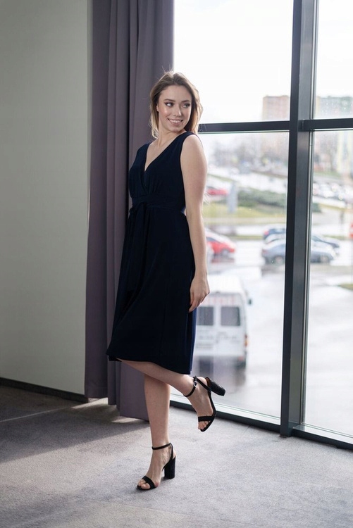 Těhotenské Šaty 120 Miracle, černé, elegantní společenské šaty pro těhotné ženy