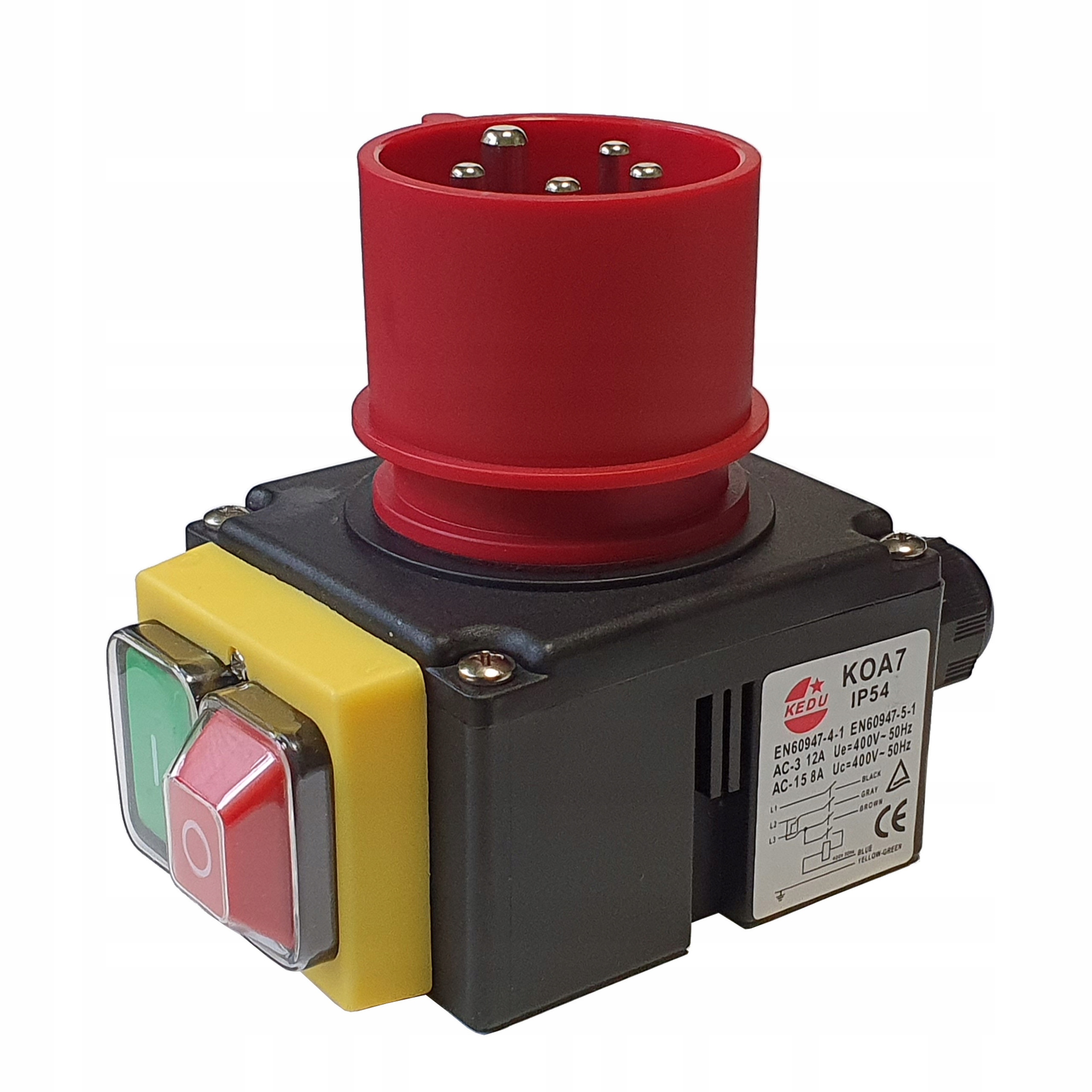 Wyłącznik KOA7 włącznik silnik trójfazowy Kedu 3 faz 400V