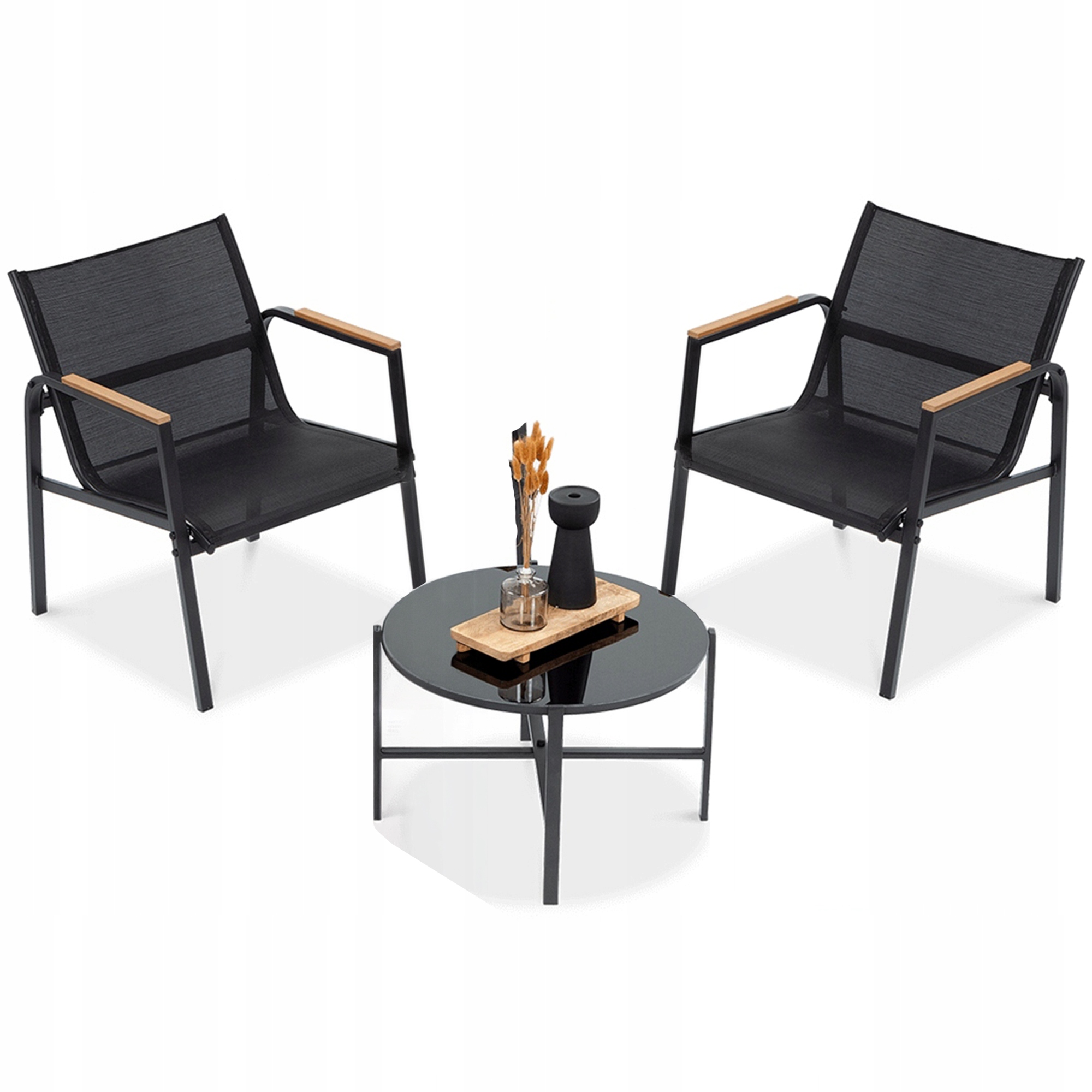 Sada balkónových záhradných nábytkov Mango Kreslo Stolík na balkón Terasové