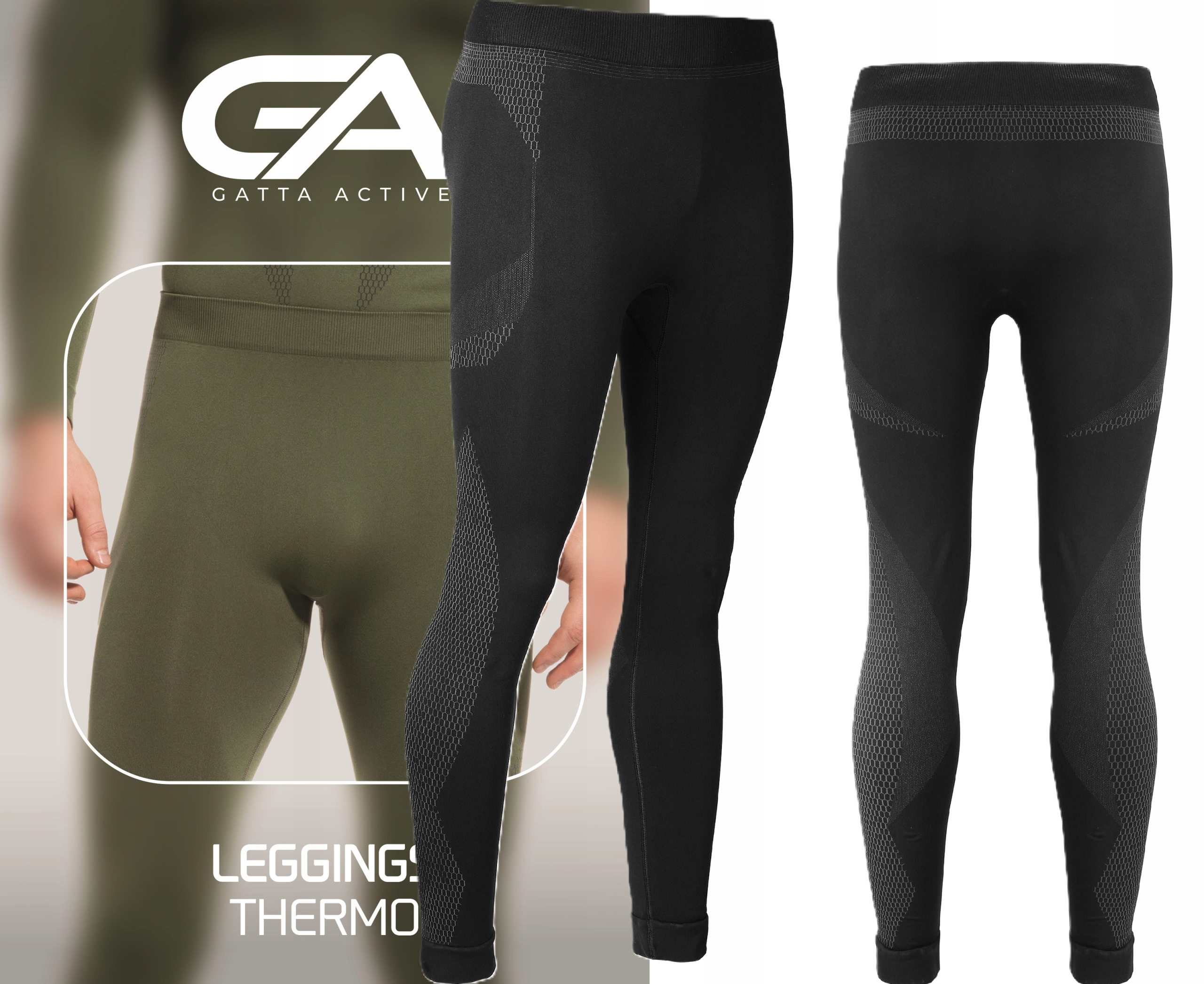 Męskie getry termoaktywne Legginsy motocyklowe rowerowe trekkingowe górskie