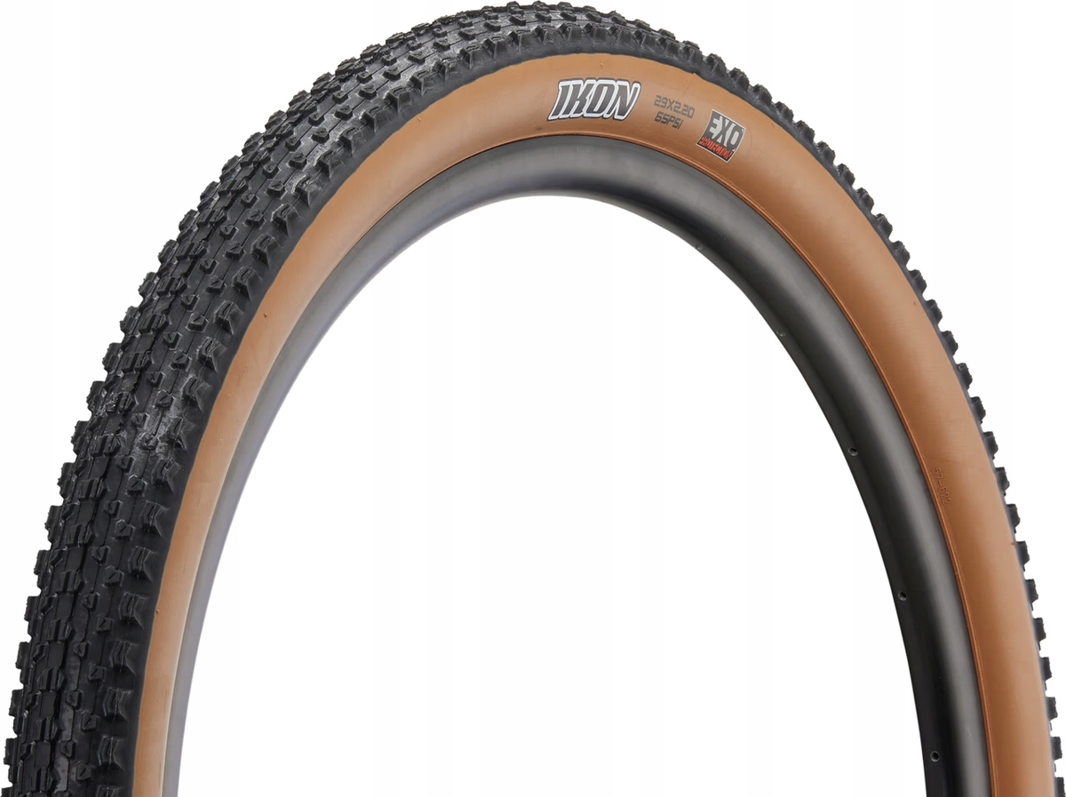 Plášť na kolo Maxxis Ikon 29x2.20 Exo Tanwall 60 Tpi rolovací, hnědá strana