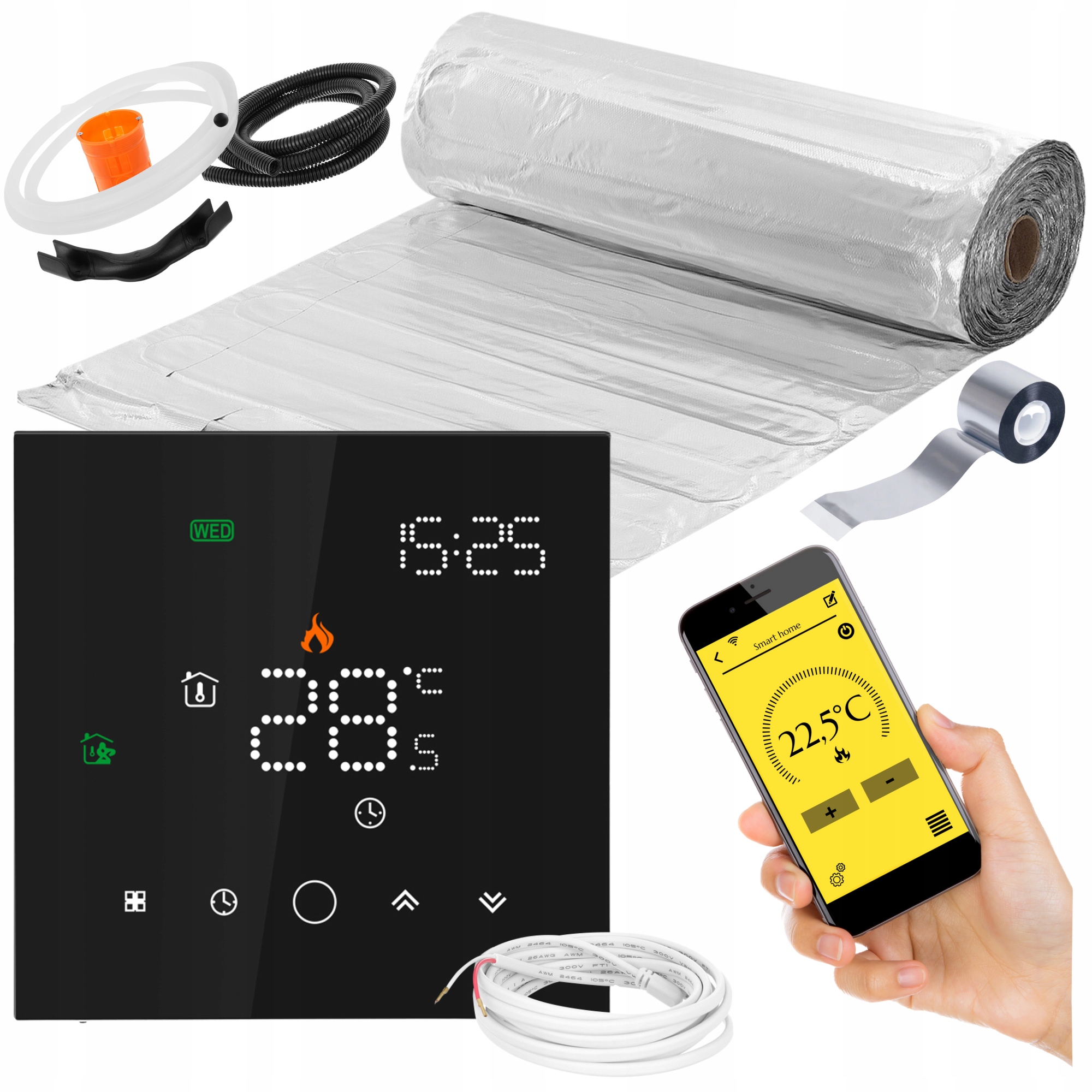 Set Vykurovacia podložka pod panely MAL-160W/m² 8 m²