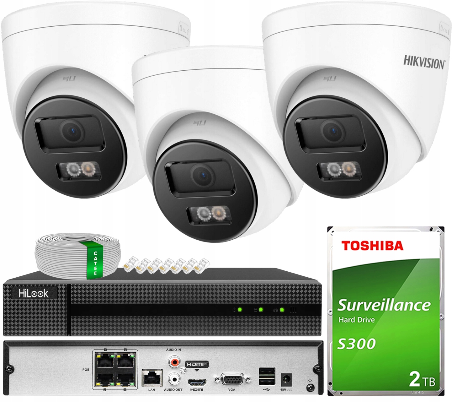 Ip kamera 6MPx Hikvision Smart Hybrid Light 3x DS-2CD1361G2-LIU s 2TB diskem