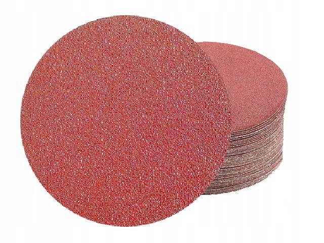 Papier Ścierny Krążki Rzep 125MM P80 Zestaw 50 Sztuk