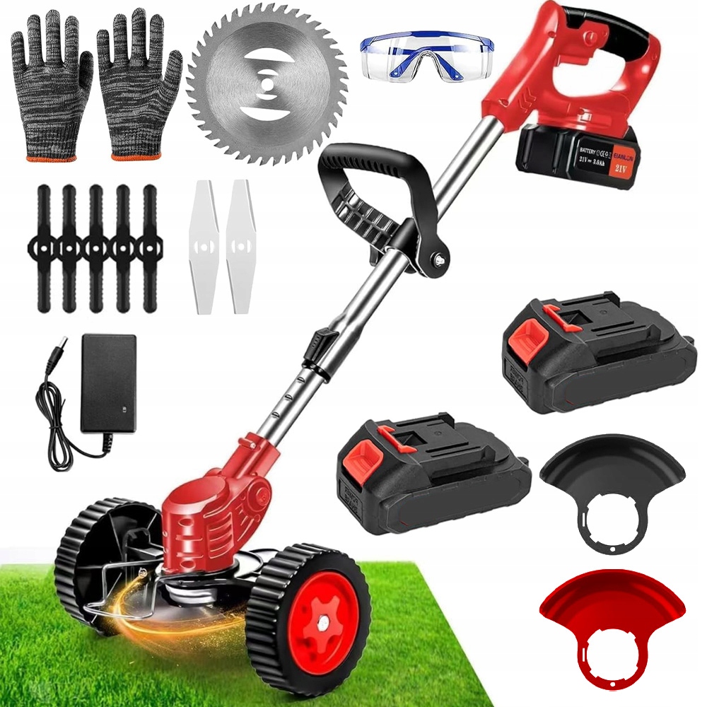 Potężna Kosa Akumulatorowa Podkaszarka 650W 18000 Rpm Z 3 Różne Ostrza