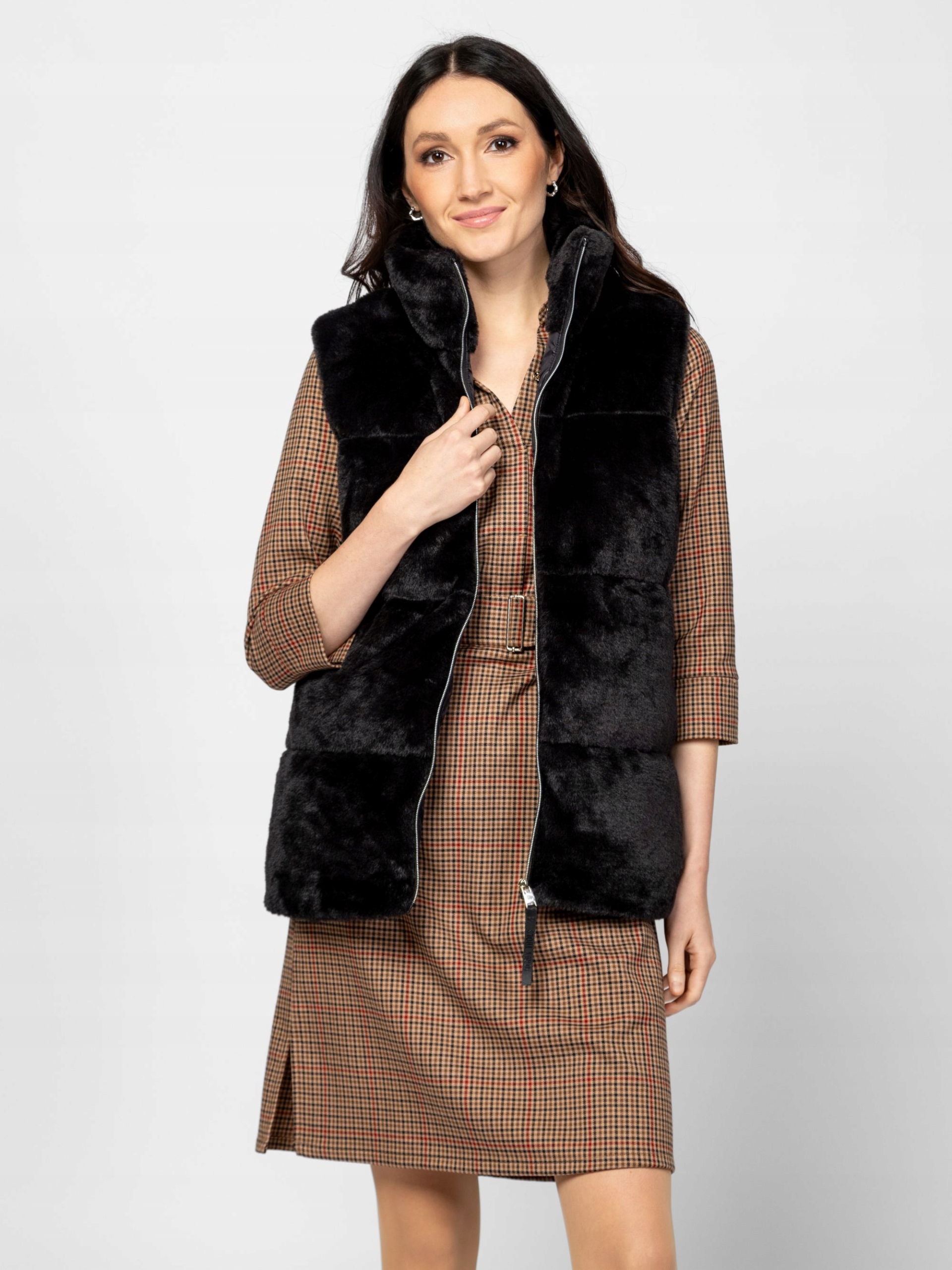 Heavy Tools Dámská Prošívaná Vesta S Kožíškem Webina Black Černá XL