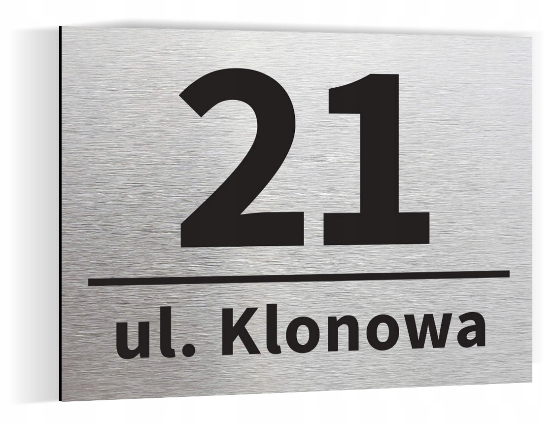 

Numer domu tabliczka adresowa tablica Alu 20x15
