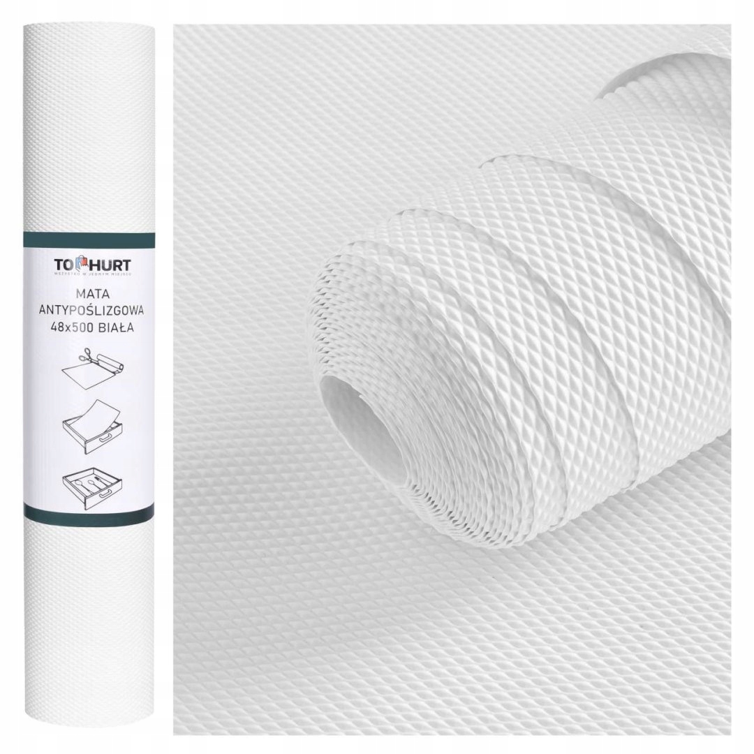 MATA ANTYPOŚLIZGOWA DO SZUFLAD BIAŁA 48x500cm Kod producenta 5902340328521
