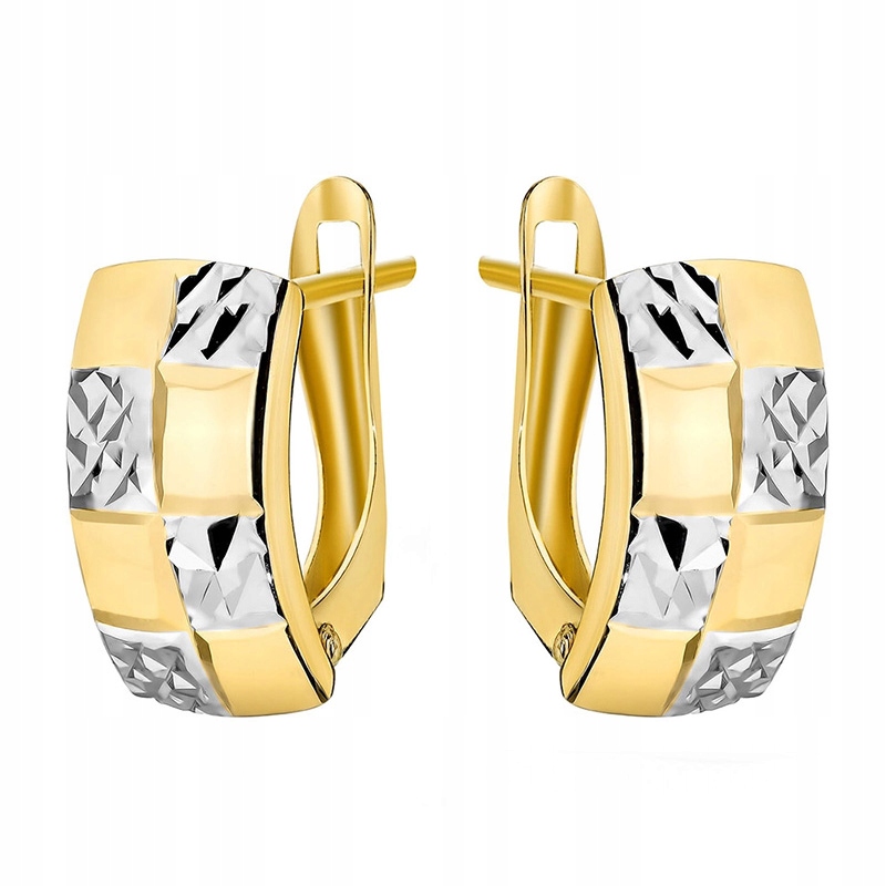 Zlaté Náušnice Anglické pr. 585 Diamantové 14k